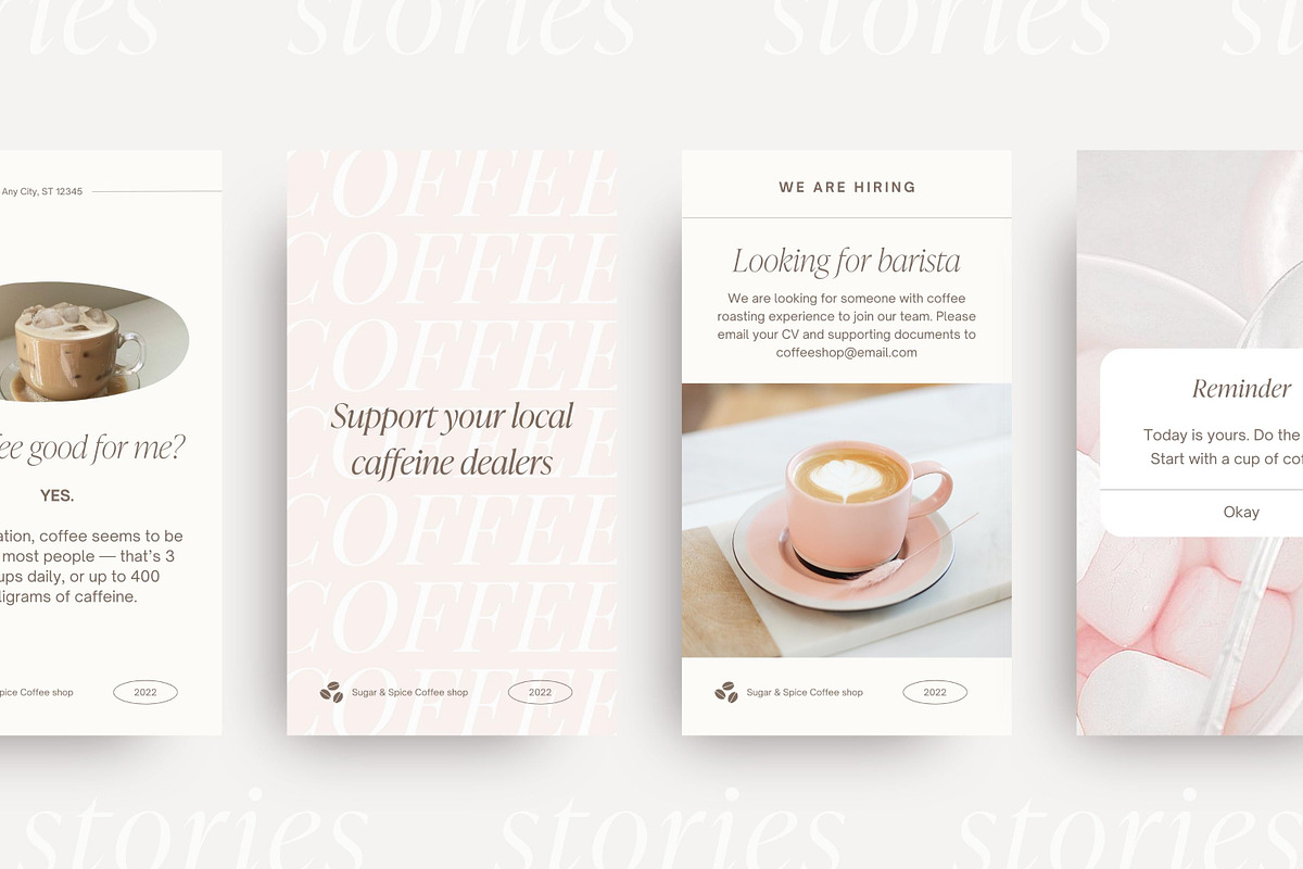 Canva Coffee Shop templates, a Social Media Template by LiliesandBerries (Photo 14 of 23)