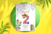 Watercolor 0-9 digits pinata clipart, an Object Illustration by Art and Funny (Thumbnail 8 of 9)