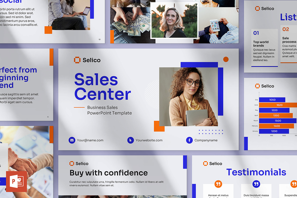 Presentation Business Sales, a Presentation Template by TemplatesNow! (Photo 1 of 14)
