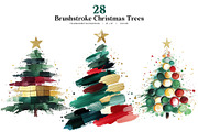 Brushstroke Christmas Tree Clipart, a Seasonal Illustration by Bijou Bay (Thumbnail 1 of 3)