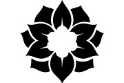 Bold Lotus Flower Silhouette, an Object Graphic by Creativeshirt (Thumbnail 2 of 15)