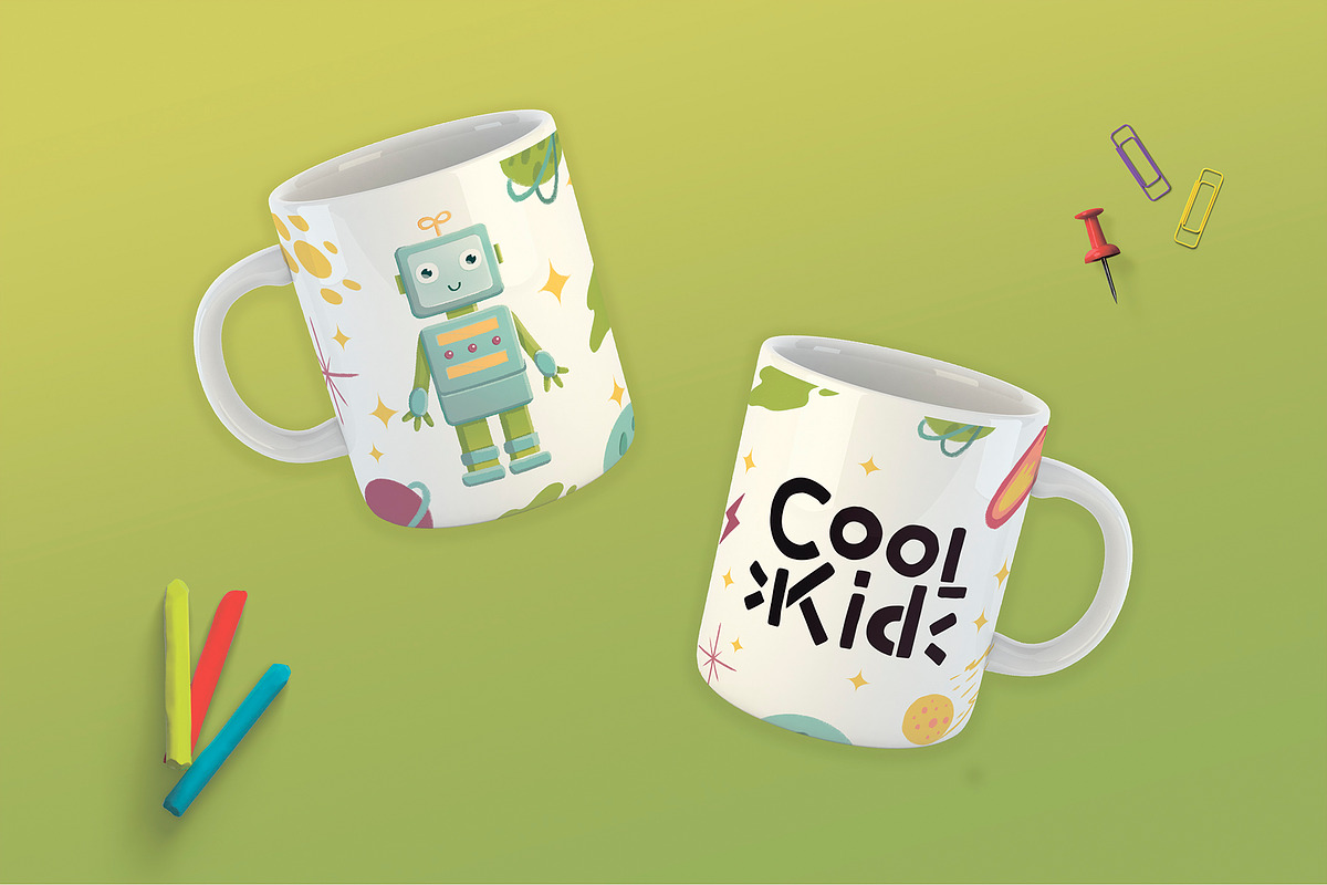 CUTE ROBOTS hand drawn clipart set, an Animal Illustration by Alina Mubarak (Photo 10 of 11)