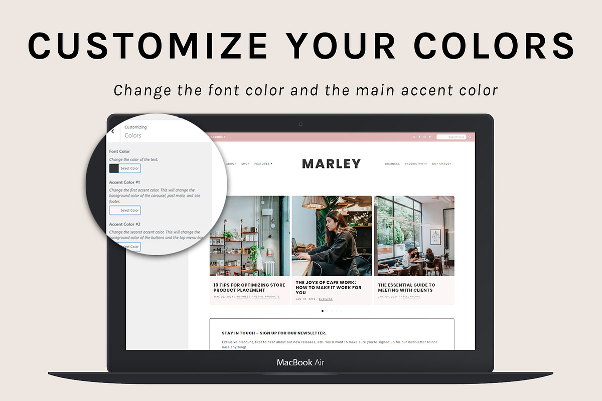 Marley Theme • Genesis Child Theme, a WordPress Template by Code + Coconut (Photo 2 of 8)
