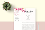 Water Color CV-Resume Template *C, a Resume Template by Showy68 Template (Thumbnail 3 of 5)