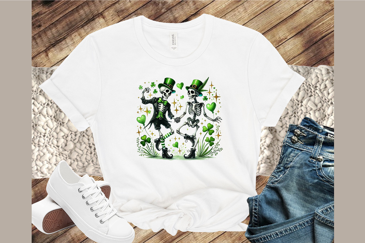 St. Patrick's Day Skeleton Heart Cli, an Illustration by Sublimation Artist (Photo 4 of 4)