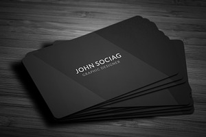 Dark Black Individual Business Cards