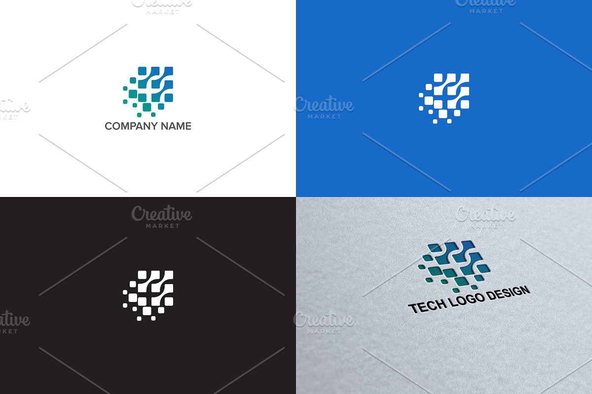 Technology logo design, a Branding & Logo Template by GranzCreative