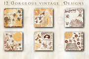 Vintage Honey Bee Digital Papers, a Texture Illustration by Luna Y Mar (Thumbnail 3 of 9)