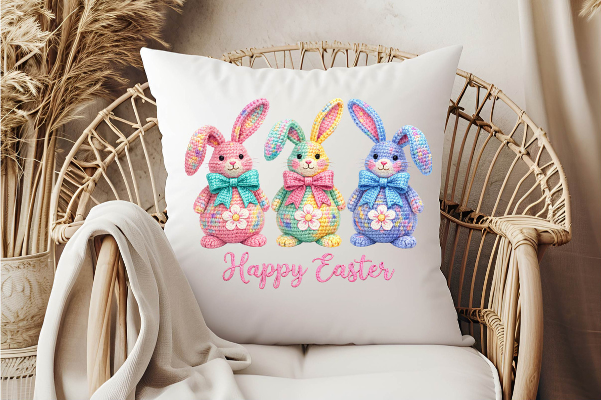 Crochet Happy Easter Png, an Illustration by DreamCafeArt (Photo 2 of 6)