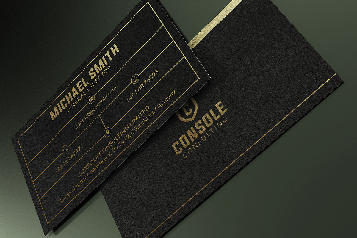 Gold And Black Business Card, a Business Card Template by Marvel (Photo 1 of 5)
