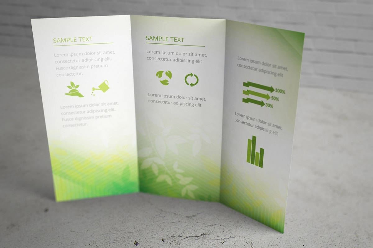 Tri-Fold Brochure Mock-Up, a Books & Magazine Mockup by MassDream (Photo 4 of 12)