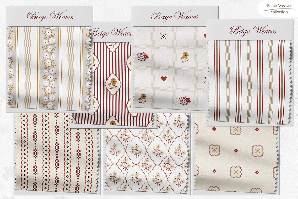Beige Weaves - Seamless Patterns, a Pattern Graphic by InaCorart (Photo 4 of 6)