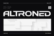 Altroned - Tech Logo Font, a Sans Serif Font by twinstd (Thumbnail 1 of 9)