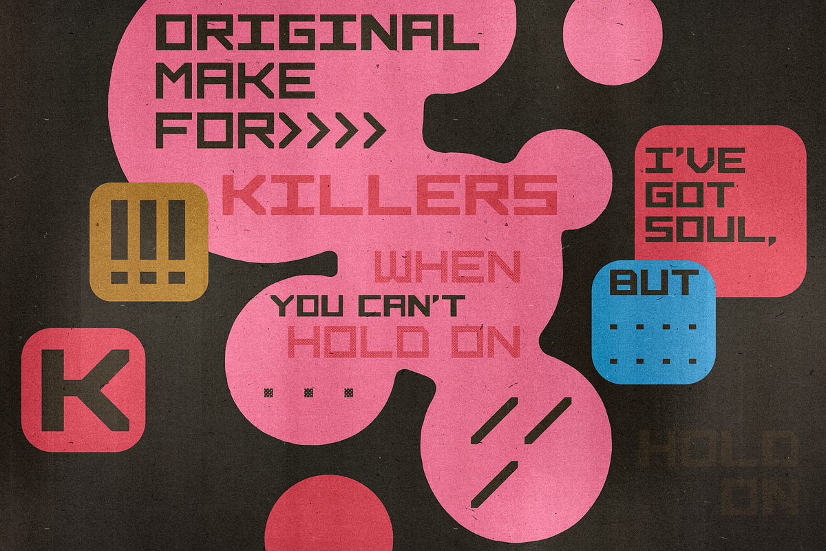 Quark | Y2K Block Type, a Sans Serif Font by Artifact Bazaar (Photo 5 of 9)