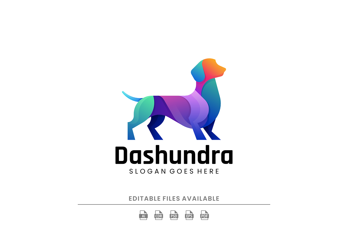 Modern Gradient Dog Logo Design, a Branding & Logo Template by Artnivora.Std