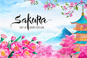 Sakura. Riot of Cherry blossom., a Decorative Illustration by AlexGreenArt (Thumbnail 1 of 7)
