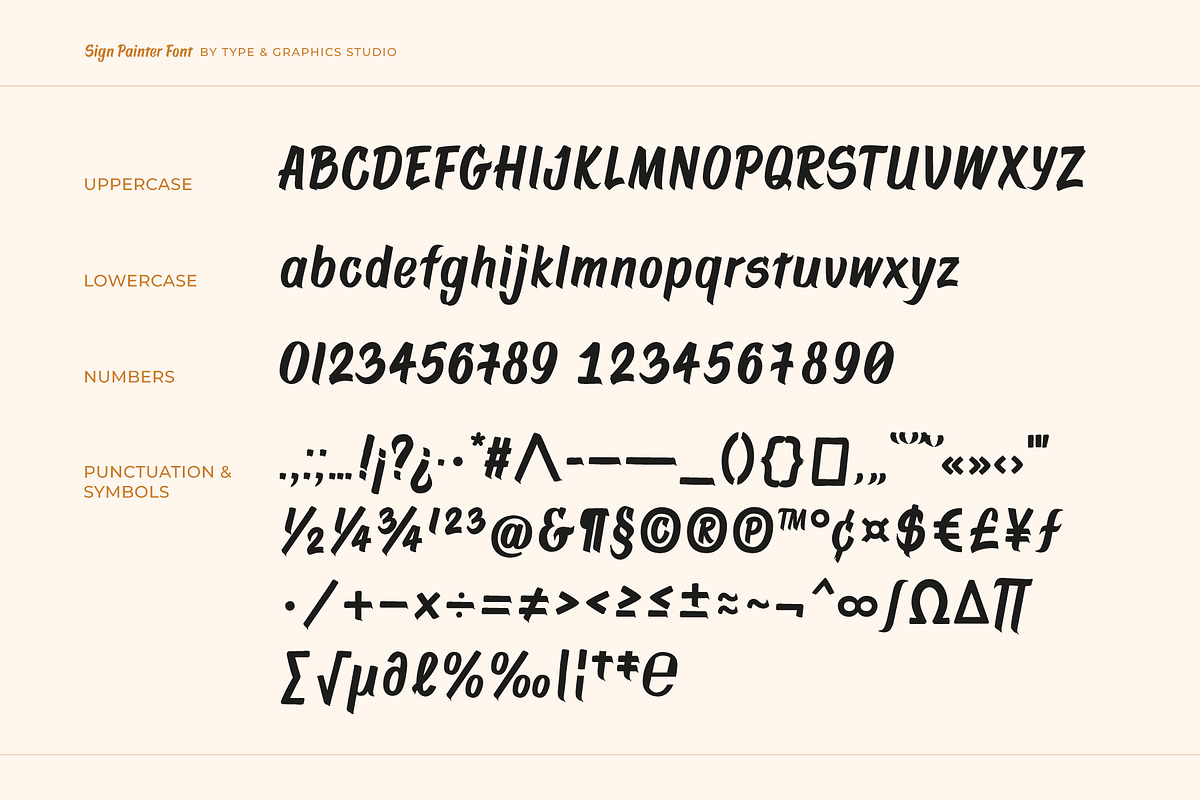 Sign Painter Handcrafted Display Font