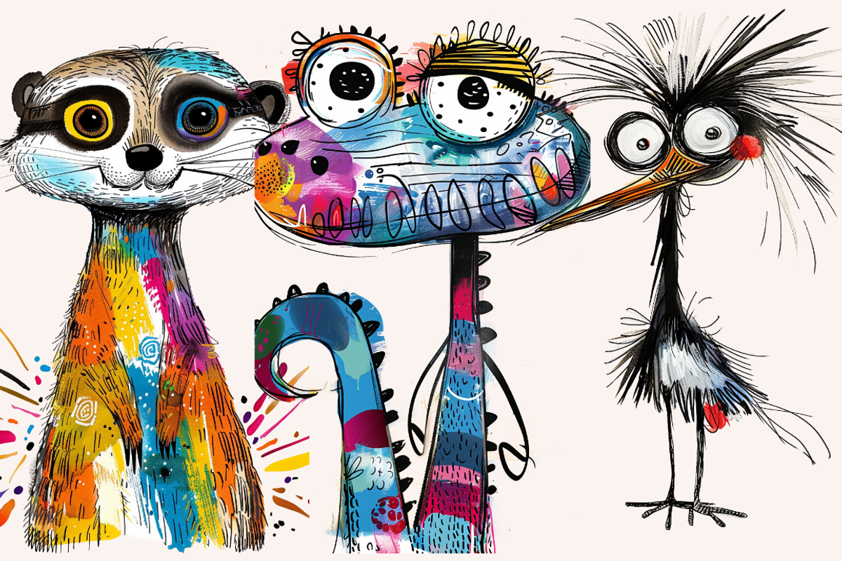 Doodle Cartoon African Animals, an Animal Illustration by PrintHaven Designs (Photo 9 of 10)