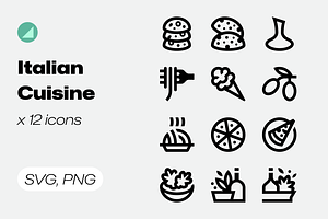 Basicons / Food / Italian Cuisine, an Outline Icon by Danil Polshin