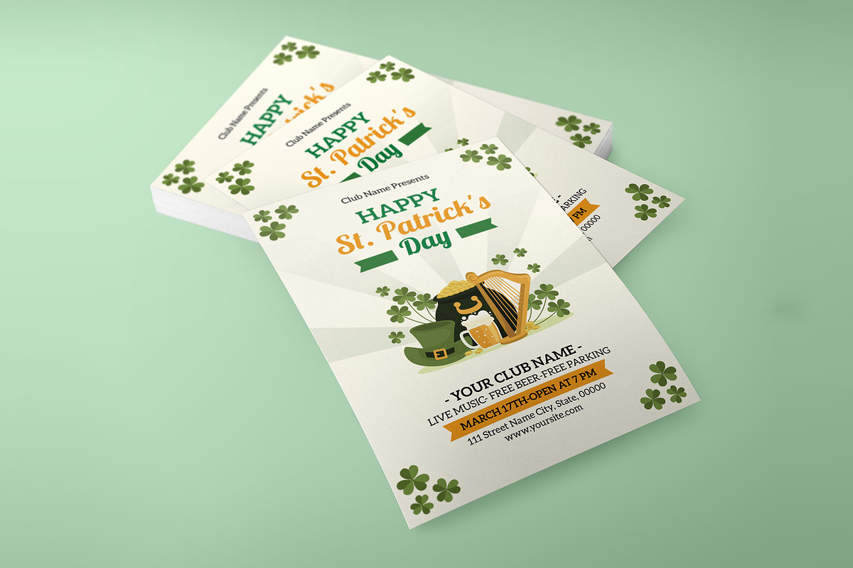 St. Patrick's Day Flyer Template, a Flyer Template by Ultimate Template Shop (Photo 4 of 5)