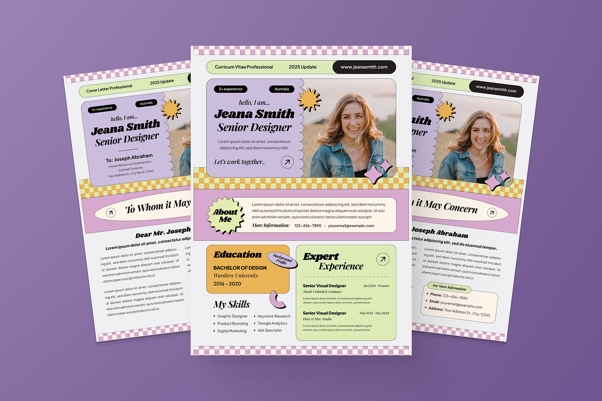 Radiant Spectrum CV Resume, a Resume Template by MMPixelCraft (Photo 4 of 6)