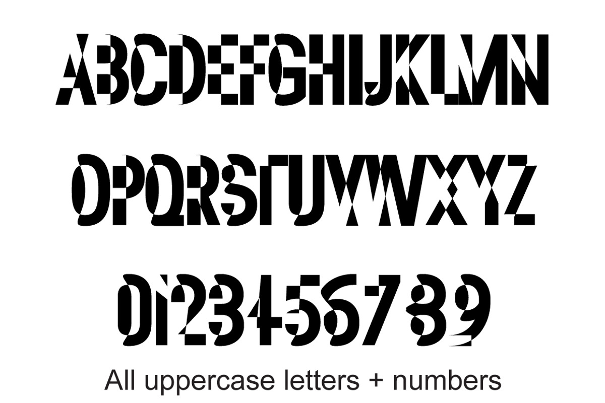 SHADOW Experimental Display Font, a Sans Serif Font by Guten Tag Vector (Photo 2 of 7)