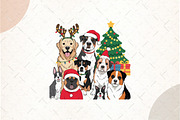 Christmas Dog png, an Illustration by Watercolor design (Thumbnail 1 of 6)