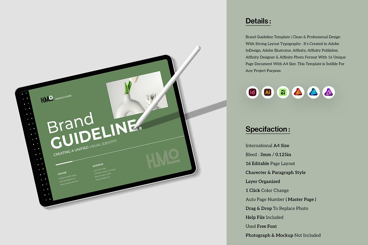 Brand Guidelines Template Ai & Id, a Brochure Template by StyleArt (Photo 2 of 11)