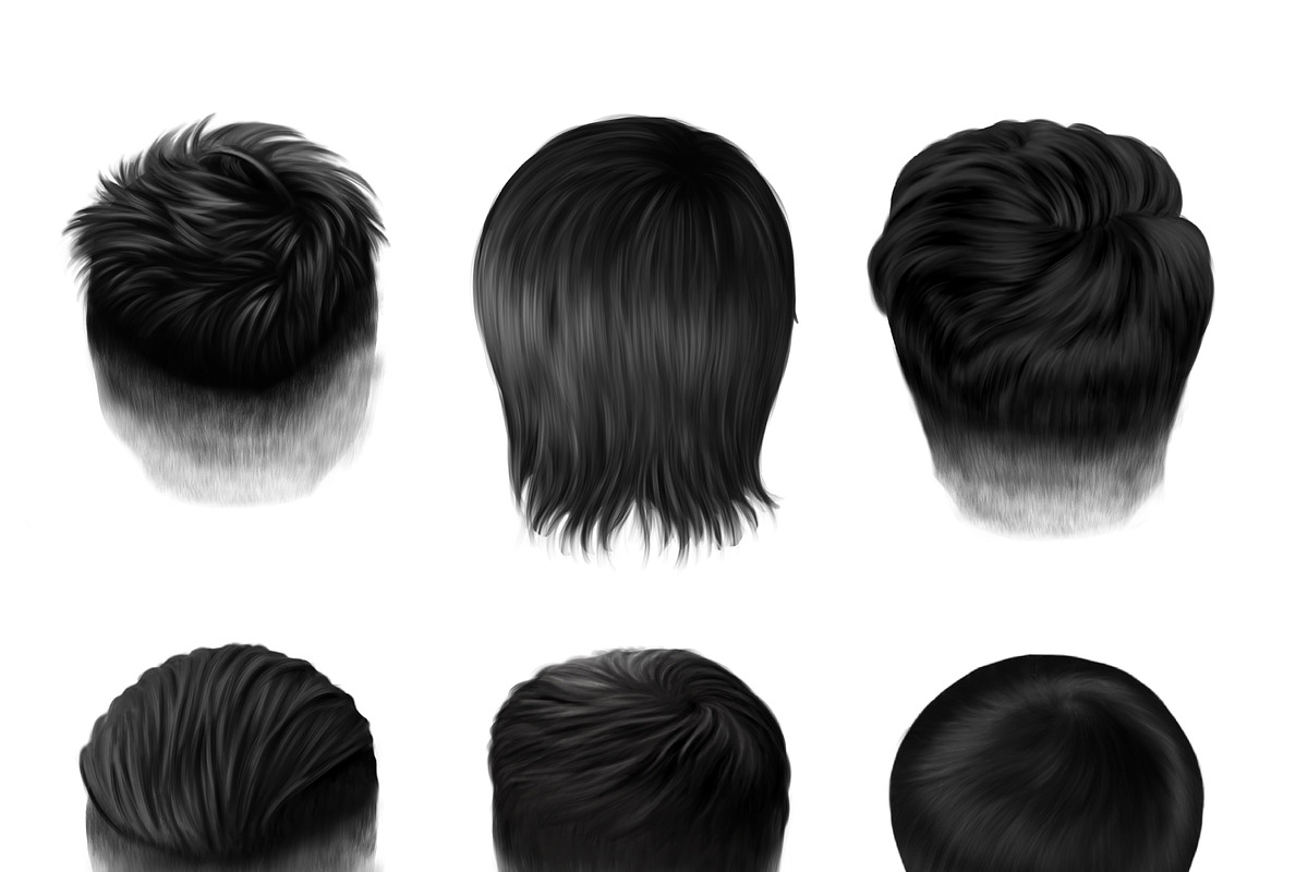 Hair Clipаrt, Men's Hairstyles, an Illustration by Elenbushe (Photo 10 of 11)