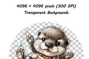 Whimsical Baby Animal Watercolor png, an Illustration by one-touch (Thumbnail 15 of 18)