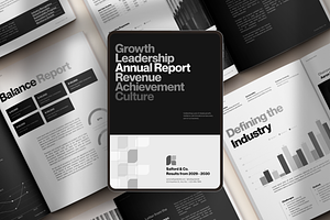 Modern Annual Report, a Magazine Template by Creatif Foundry