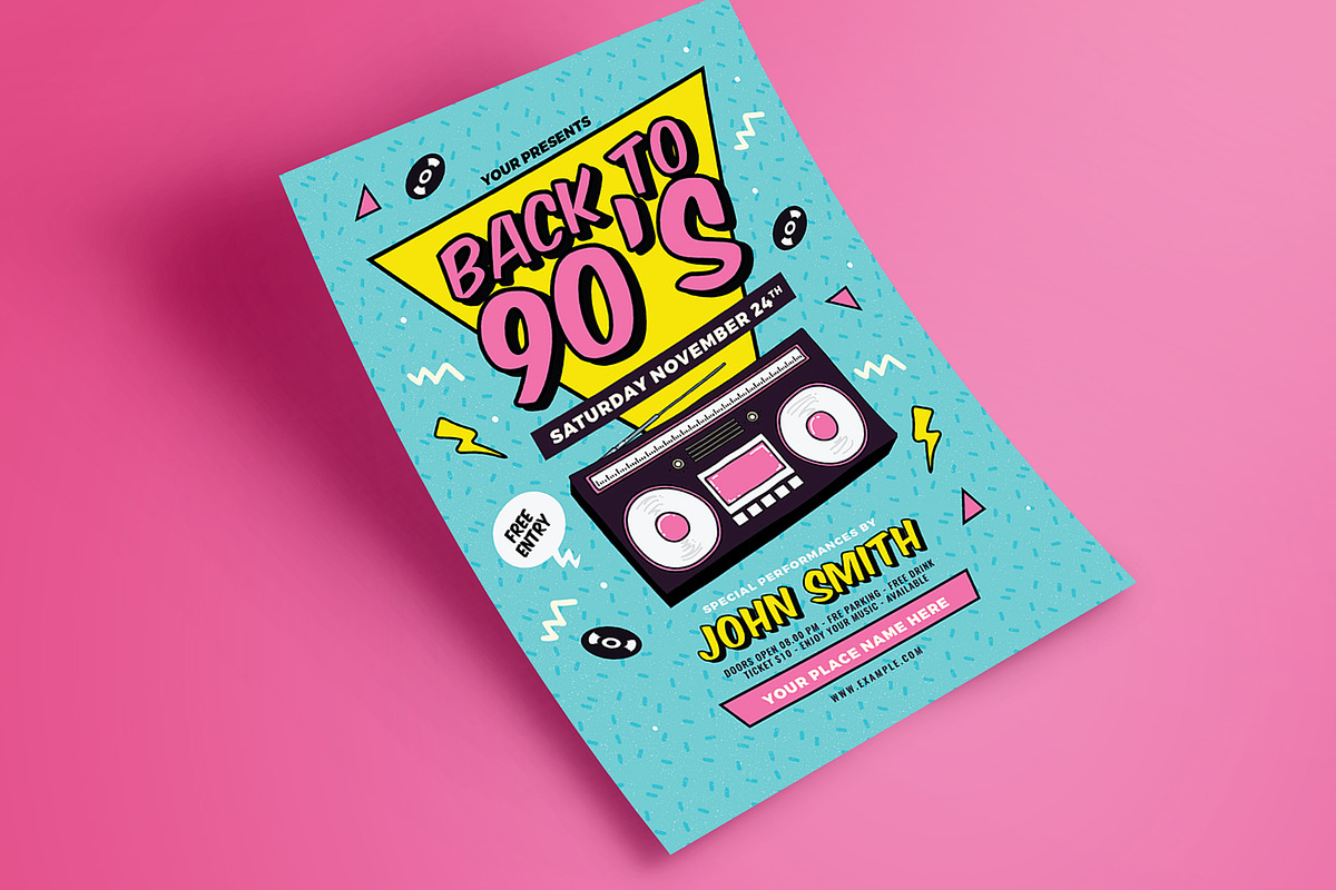 Back to 90's Event Flyer, a Flyer Template by Guuver (Photo 2 of 3)