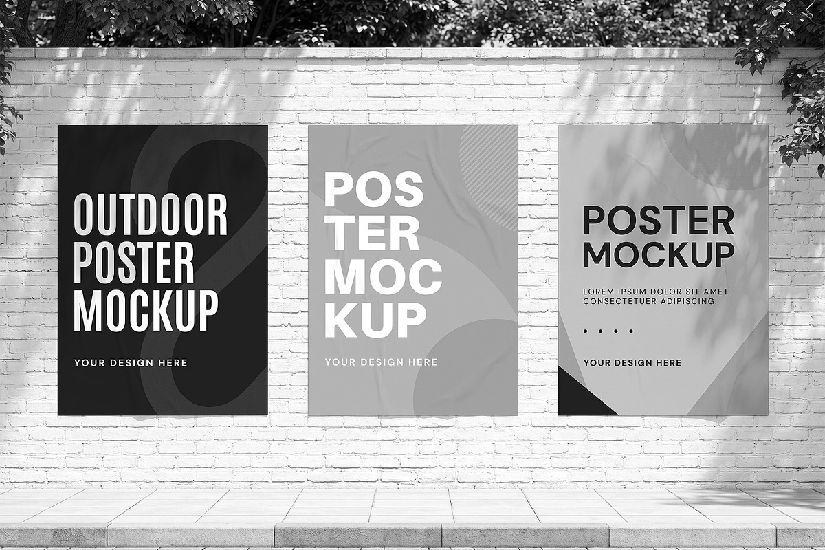 Outdoor Poster Wall Mockup, an Advertising Mockup by graphypix (Photo 3 of 4)