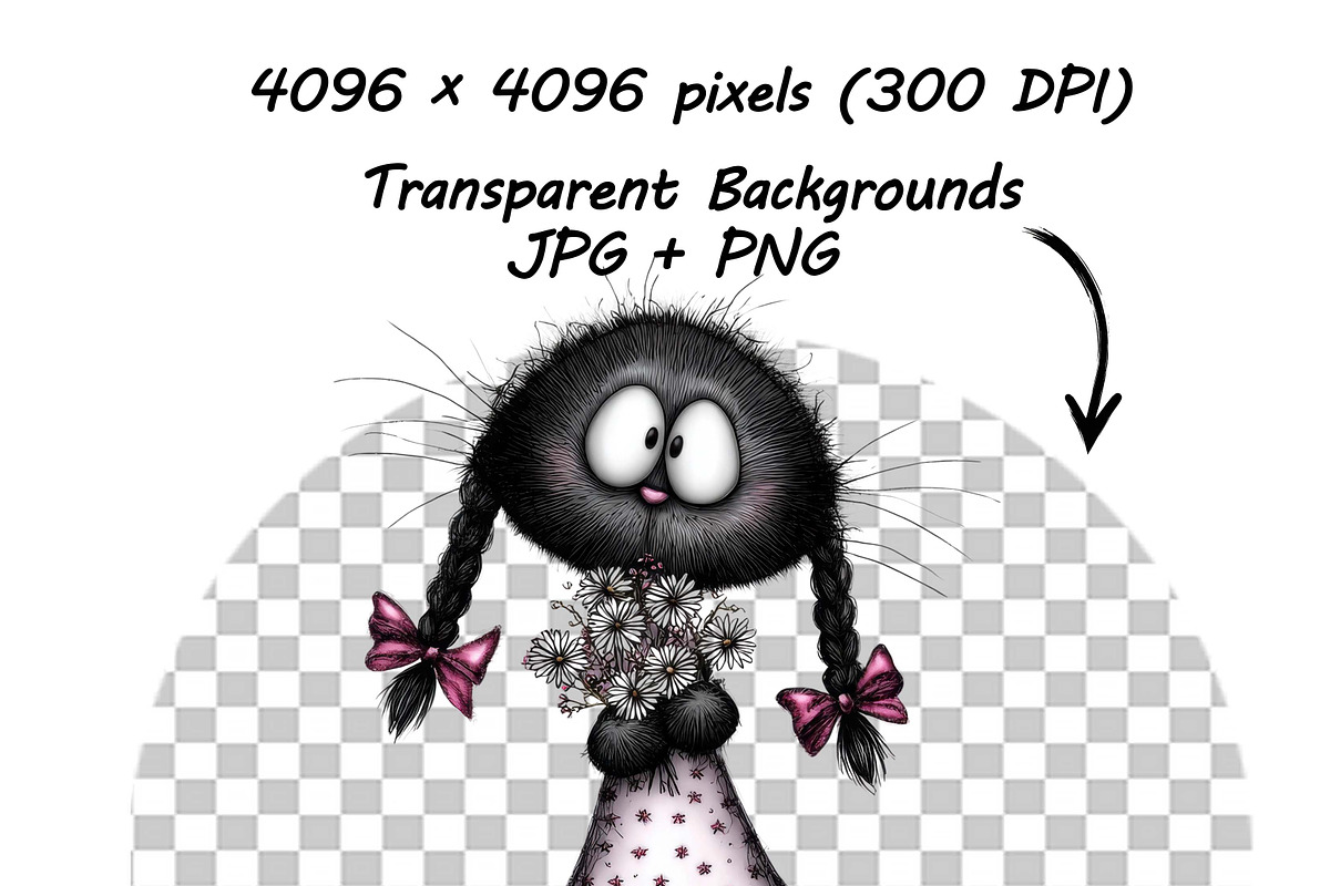 whimsical floral animal clipart PNG, an Illustration by one-touch (Photo 11 of 18)