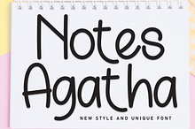 Notes Agatha | Script Font