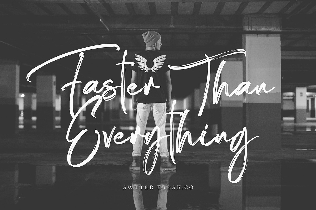 Awtter Break, a Script Font by pineungtype (Photo 7 of 8)
