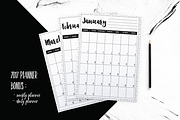 2017 planner (ink dot background), a Stationery Template by Chic templates (Thumbnail 1 of 3)