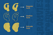 Gromvies - Retro Display, a Sans Serif Font by ahweproject (Thumbnail 3 of 8)