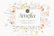 Watercolor dreamy Wildflowers Set, a Decorative Illustration by Grace Noboa Illustrations (Thumbnail 1 of 15)