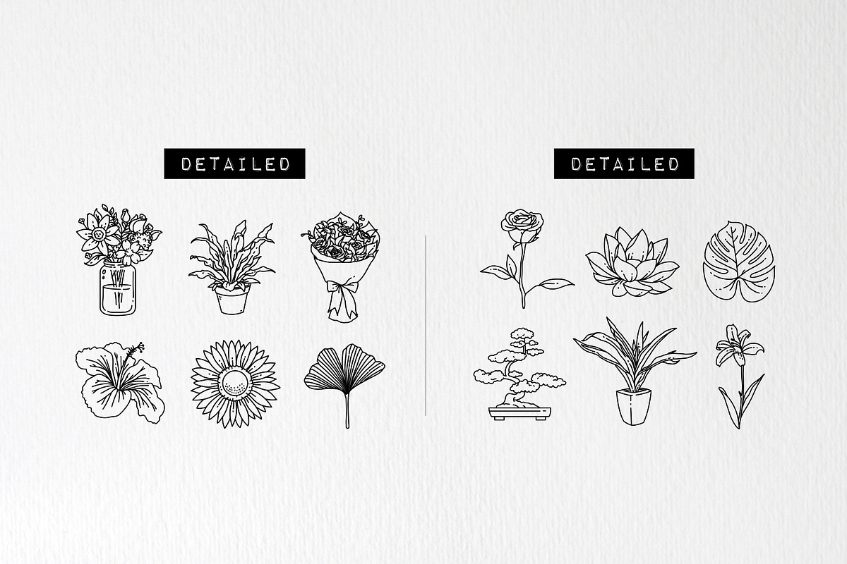 60 Plant & Floral Icons - Flower, an Outline Icon by Hatch Design Workshop (Photo 8 of 11)