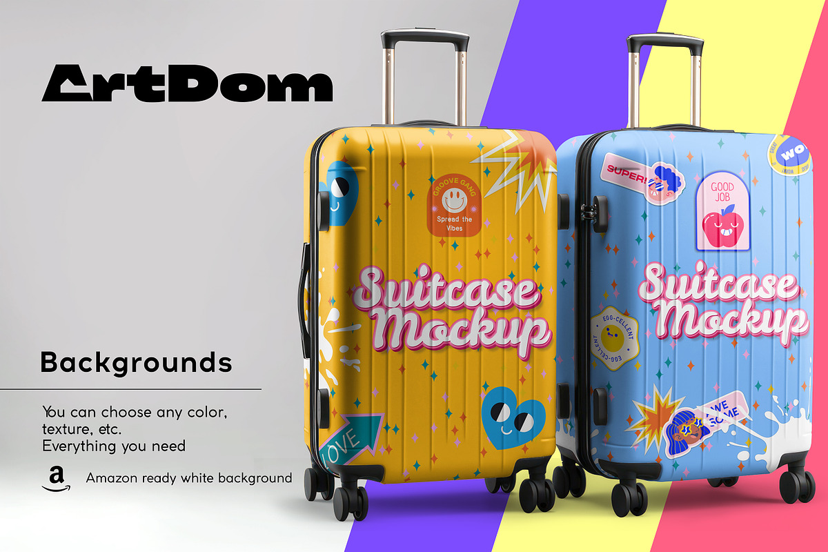 Suitcase Mockup Set, a Mockup by ArtDom (Photo 2 of 5)