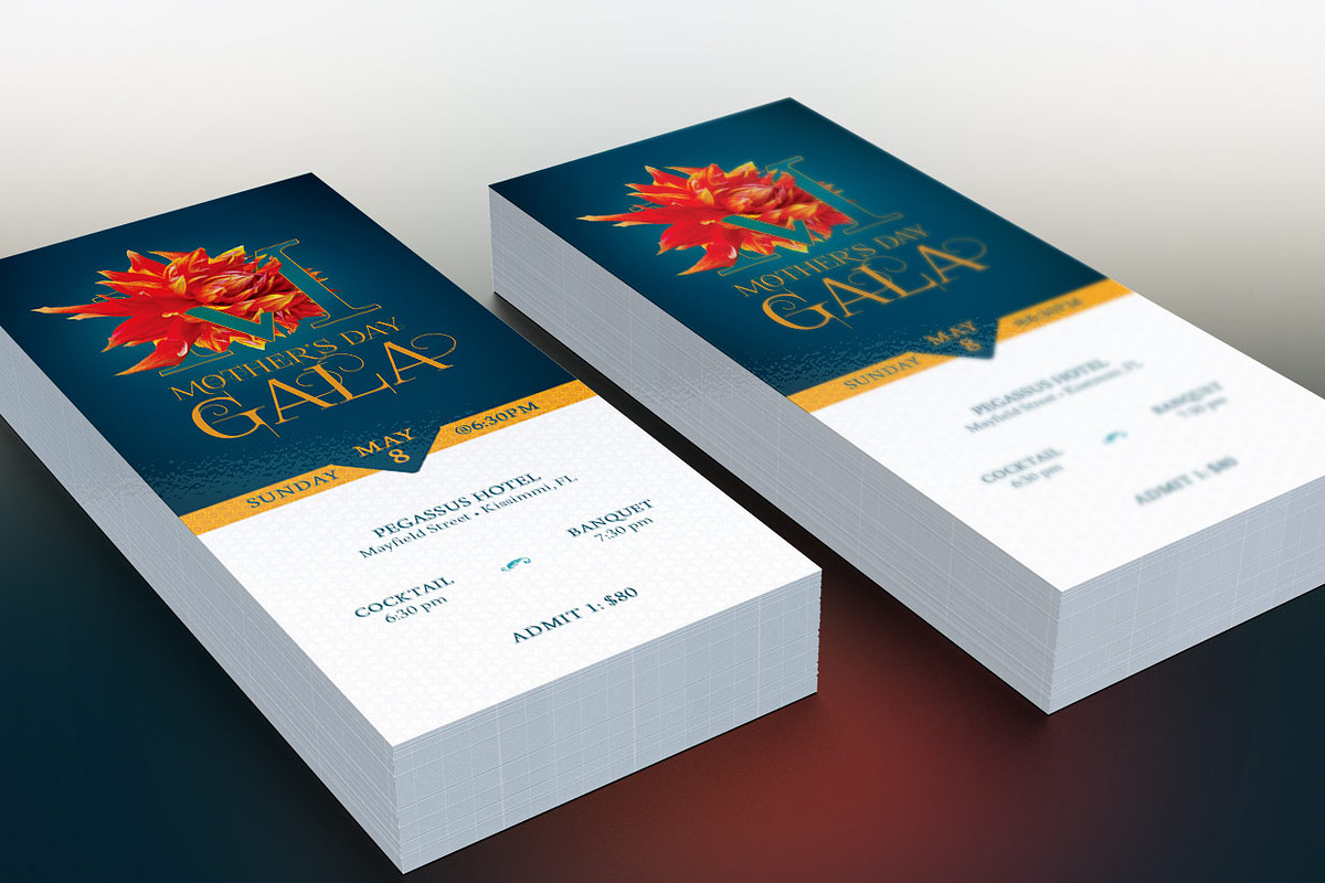 Mothers Day Banquet Ticket Template, a Templates & Theme by Godserv Designs (Photo 2 of 3)