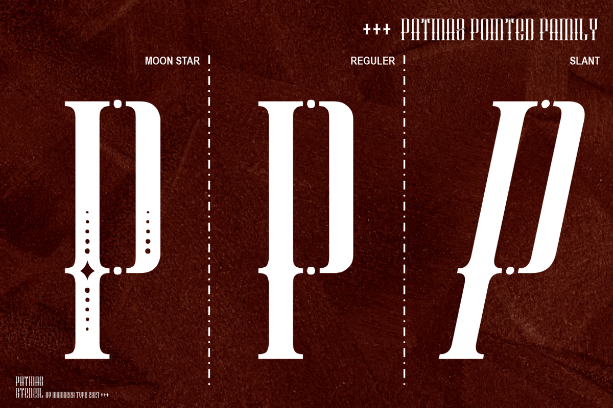 Patinas Stencil (Family Font), a Serif Font by inumocca_type (Photo 2 of 10)