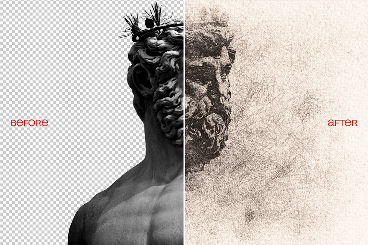Sketching Photo Effect, a Layer Style Add-On by dokudokunomi (Photo 3 of 5)