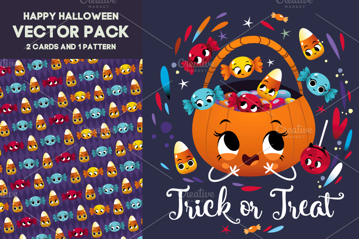 happy halloween trick or treat bag, an Illustration by Helga Lukas (Photo 1 of 4)