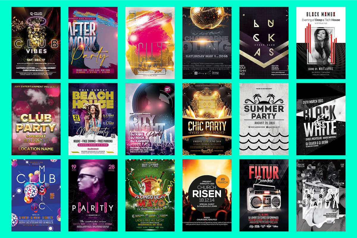 70 Music Flyer Bundle, a Design Template by PopotLane (Photo 2 of 5)