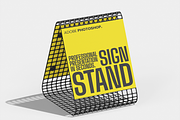 Stand Sign Mockup, an Advertising Mockup by Unerispace (Thumbnail 4 of 4)