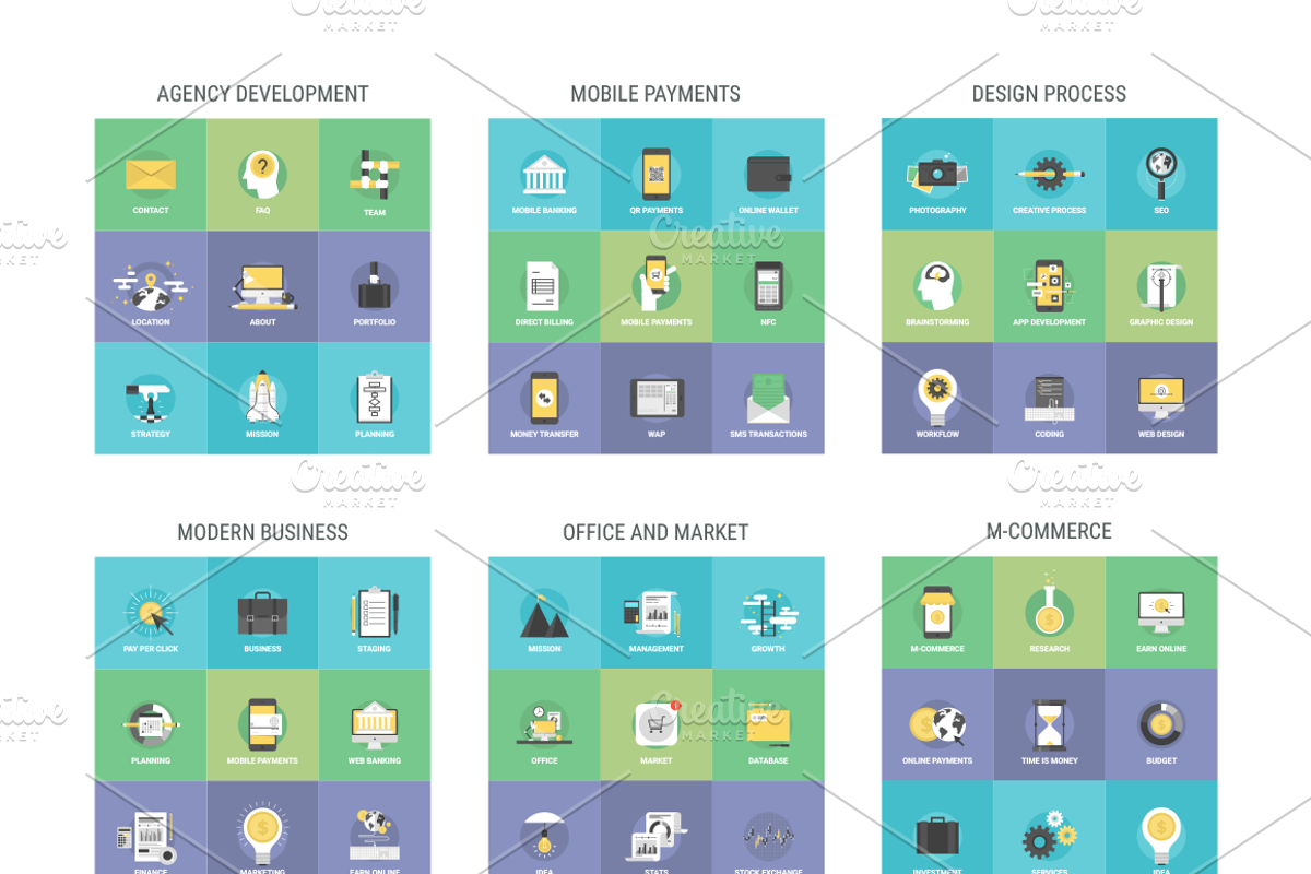Bundle of Flatty Icons 2.0 preview 2