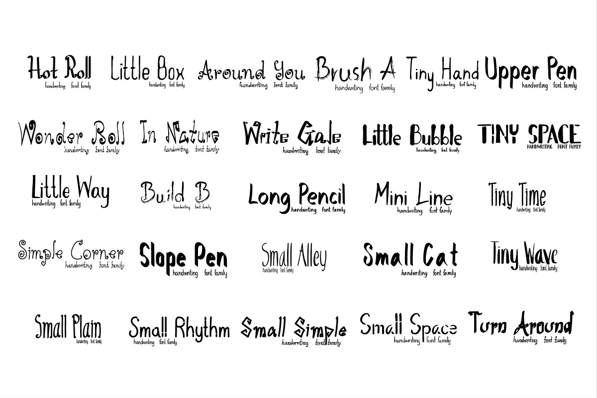 Handwritten Font Bundle preview 3