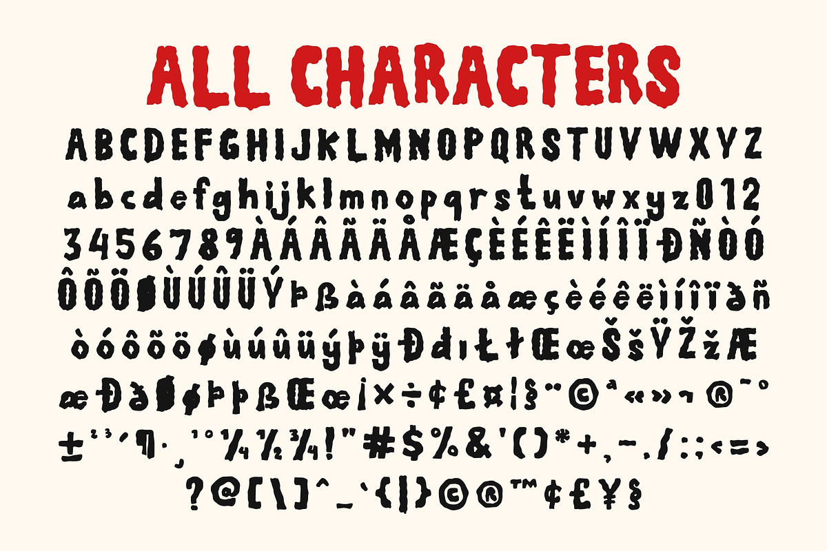 CS Bunsen – Vintage Horror Font, a Sans Serif Font by Craft Supply Co. (Photo 8 of 8)